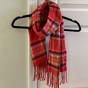 Nordstrom Plaid Fringe Scarf